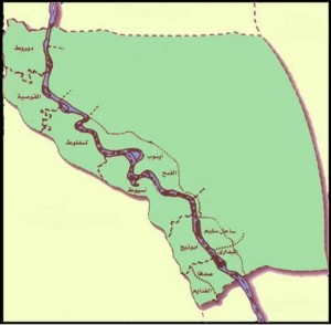 خريطة محافظة أسيوط الادارية