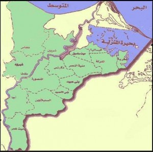 خريطة محافظة الدقهلية الادارية