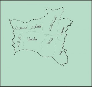خريطة محافظة الغربية